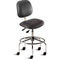 Biofit BioFit Antimicrobial Stool, 25"-32" Seat Height, Black Vinyl - Chrome Steel Base - Belize Series BES-H-RC-T-XF-XA-C-P28540